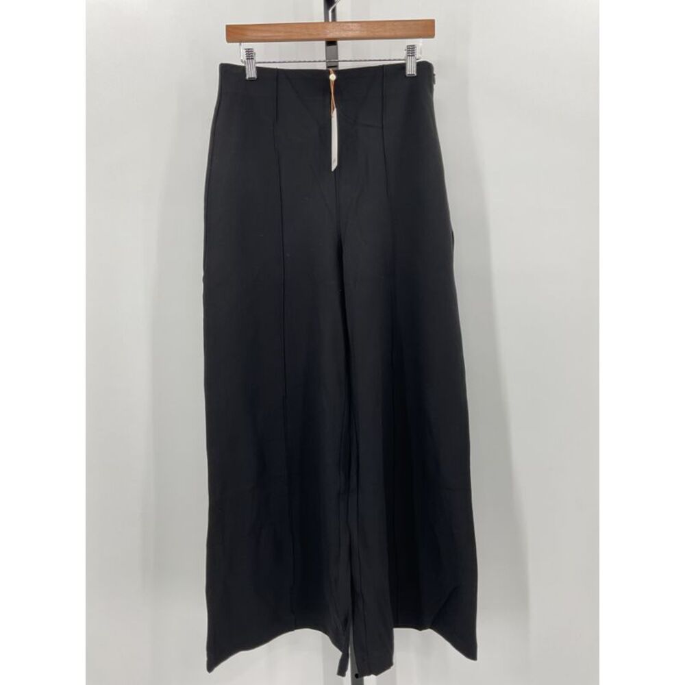 Quince Black Wide-Leg High-Rise Pants